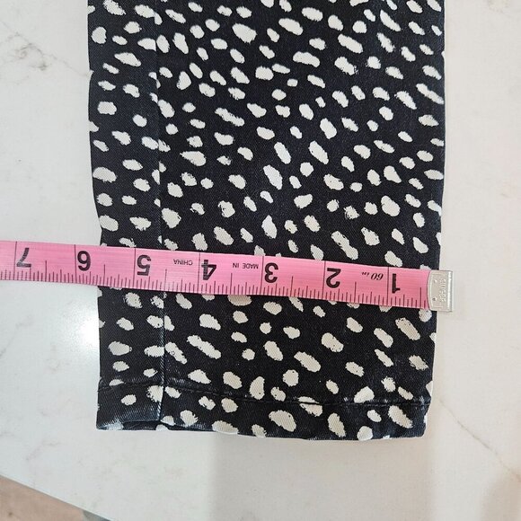 Tory Burch Walker Jeans Pants Size 25 Dotted Pony Print Denim Stretch Ankle - Picture 13 of 14